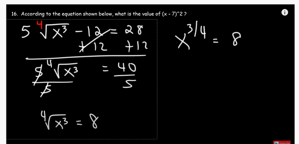 Maths -- equation (find value of x) - Practice Question Solving ...